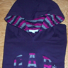 Gap Girls Hoodie Plum with stripes