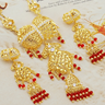 Classical 18KGP CZ Indian Jewelry Set