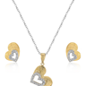 Brushed Gold Hearts Set