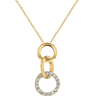 Goldtone Triplet Hooplet Pendant