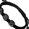 TRESOR PARIS Bracelet Grey Crystal Magnetite Black cord