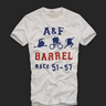 Abercrombie men Lumber Road White T-shirt