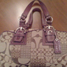 Coach hand bag purple