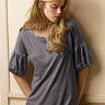 Silk trim sleepshirt