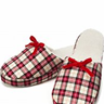 ivory plaid slippers